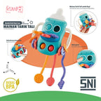 Mainan Edukasi Anak Teether Pop it Pull String Toys Stimulasi Sensorik Motorik