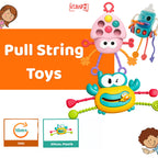 Mainan Edukasi Anak Teether Pop it Pull String Toys Stimulasi Sensorik Motorik