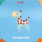 Mainan Anak Balon Foil Roda 4D Karakter Lucu Dengan Tali Mainan Anak Souvenir Ulang Tahun