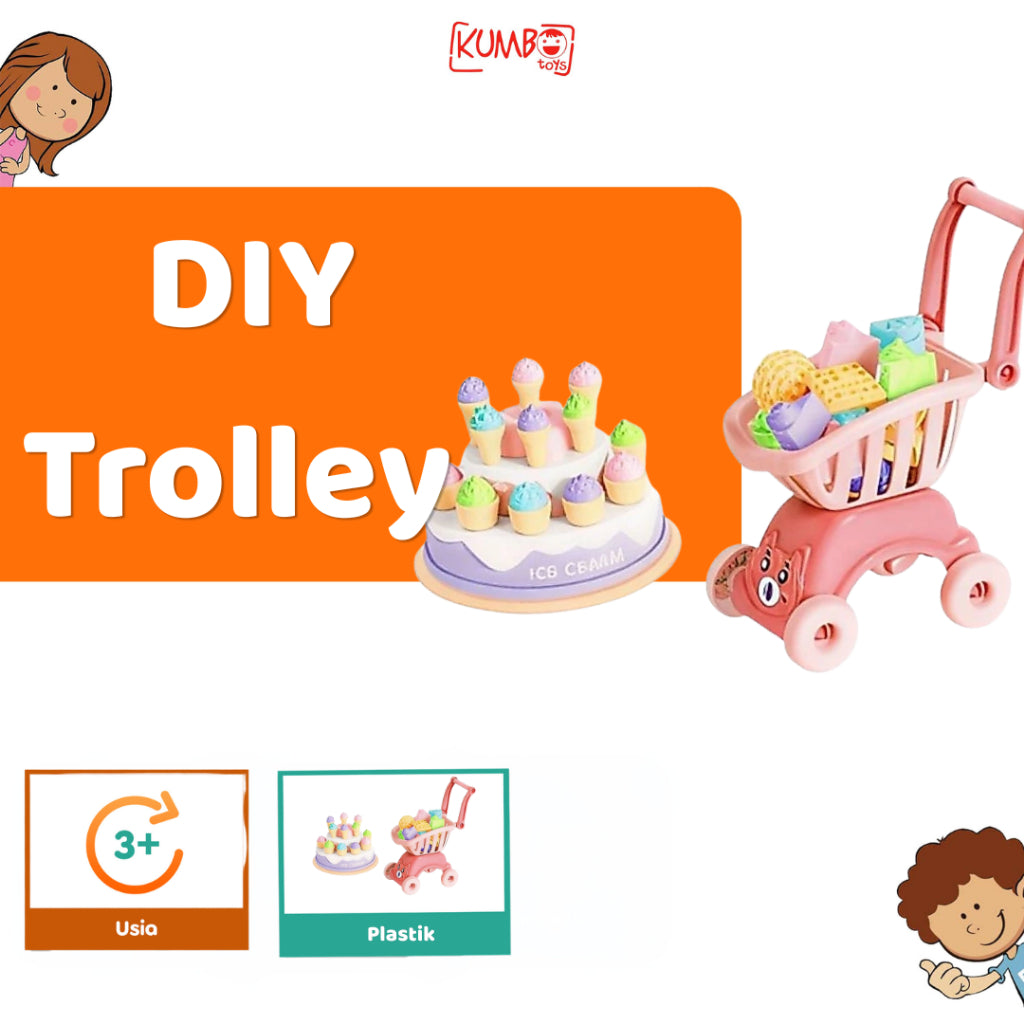 Mainan Edukasi Anak Trolley Playing House Ice Cream Kitchen Set