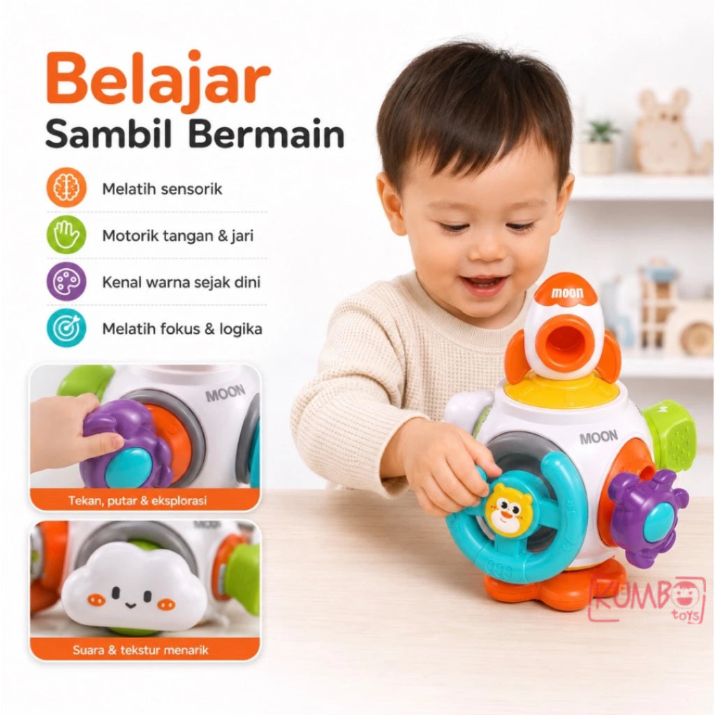 Mainan Edukasi Bayi Busy Puzzle Hand Catch Ball Stimulus Motorik