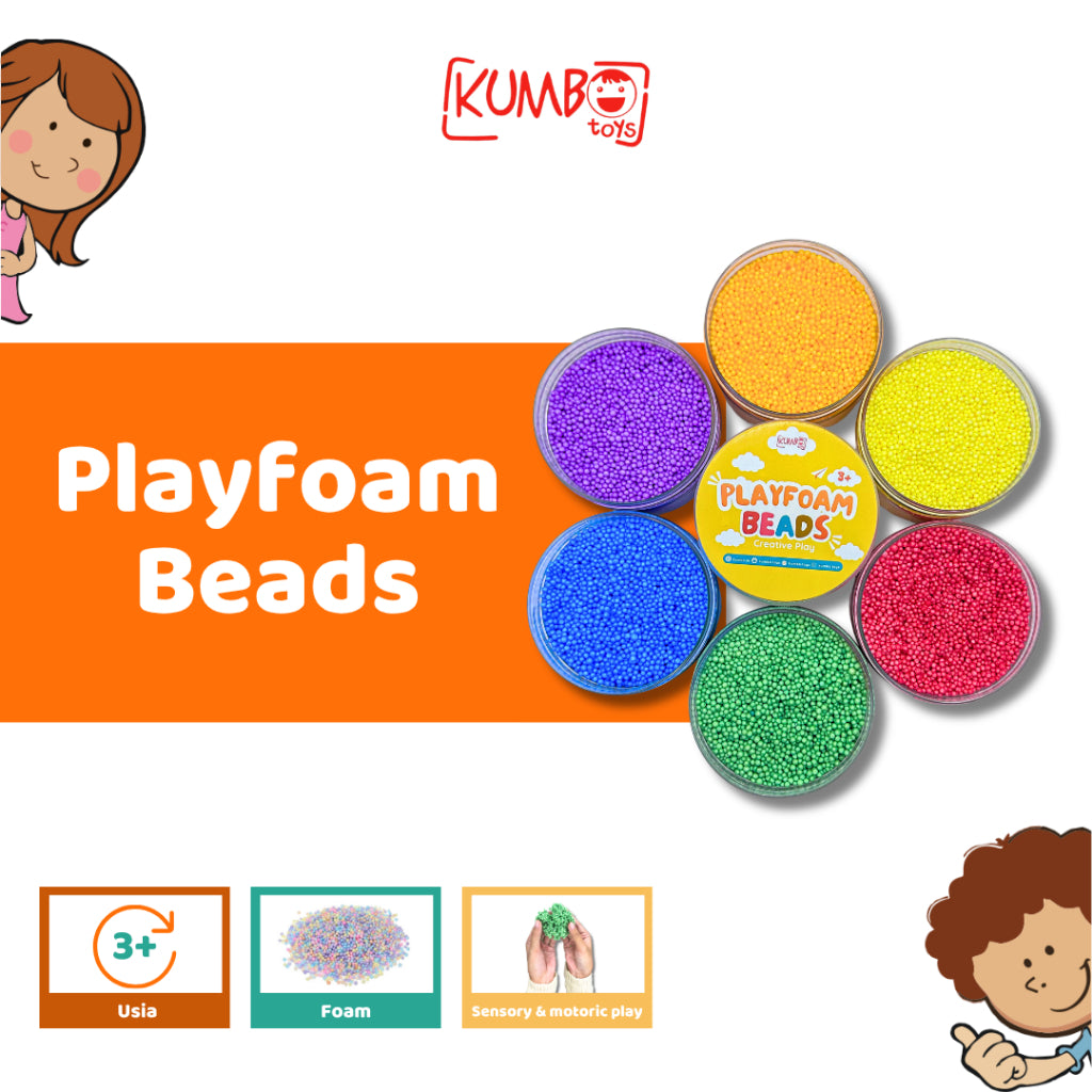 Mainan Edukasi Anak Playfoam Beads Crafting Foam Beads