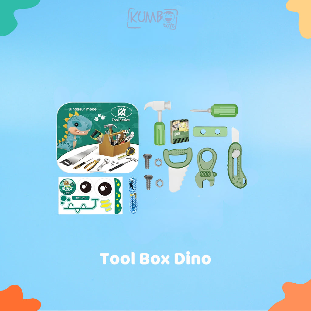 Mainan Edukasi Anak Toolbox Dinosaurus Alat Perkakas