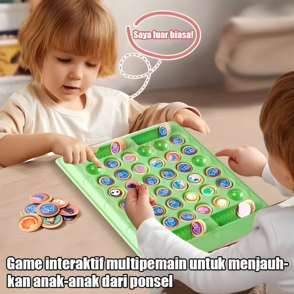 Mainan Edukasi Anak Flip Chess Game Board Menyamakan Gambar