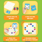 Mainan Edukasi Anak Pin Warna Board Game Montessori Anak