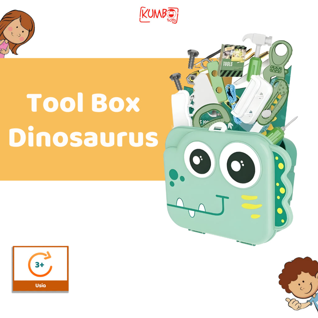 Mainan Edukasi Anak Toolbox Dinosaurus Alat Perkakas