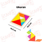 Mainan Edukasi Anak Puzzle Tangram Mini Game Box Wooden Tangram