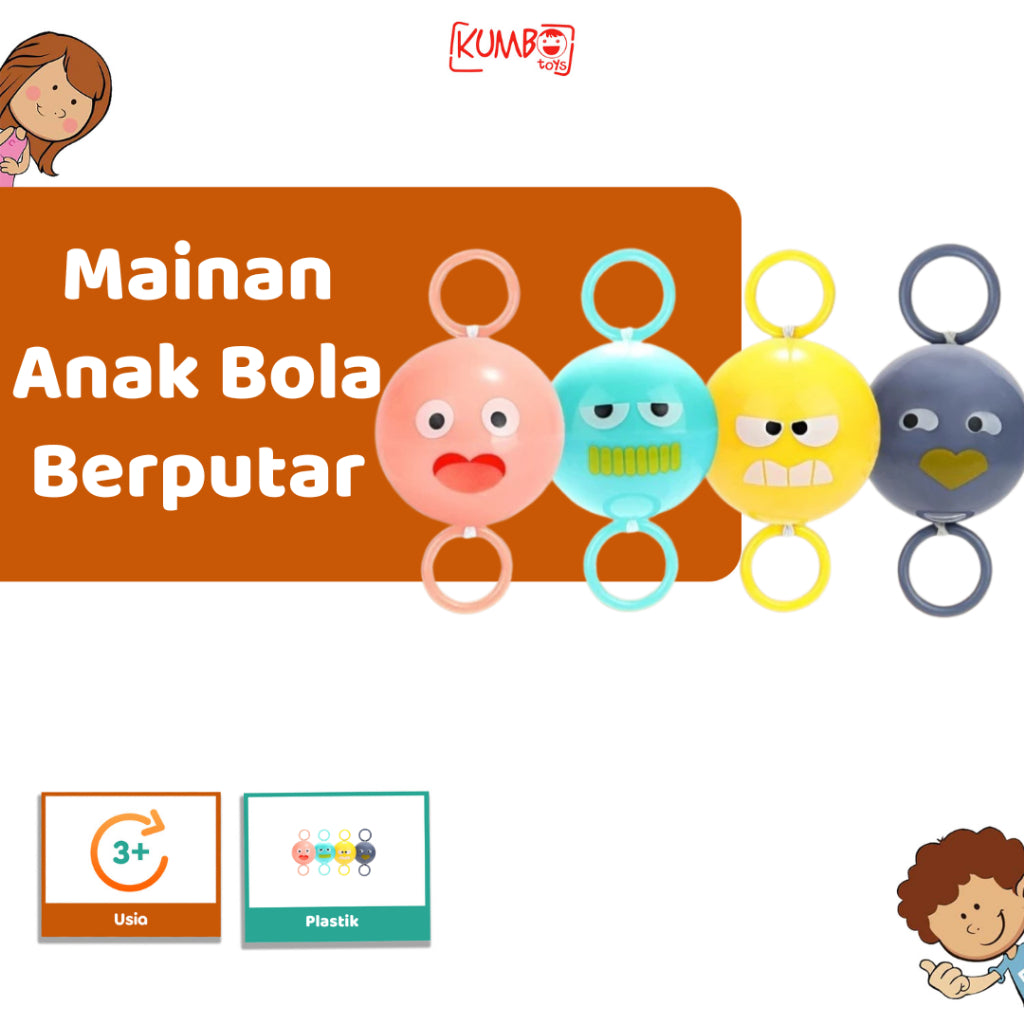 Mainan Anak Bola Lampu Berputar Stress Release Mainan