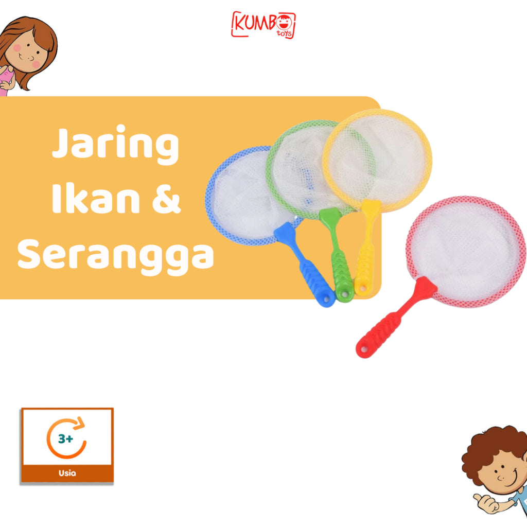 Mainan Edukasi Anak Jaring Montessori Ikan dan Serangga