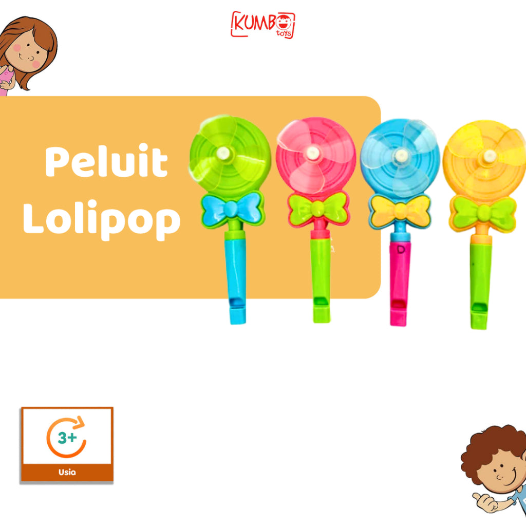 Mainan Edukasi Anak Tiup Peluit Lolipop Melatih Oromotor Speech Delay