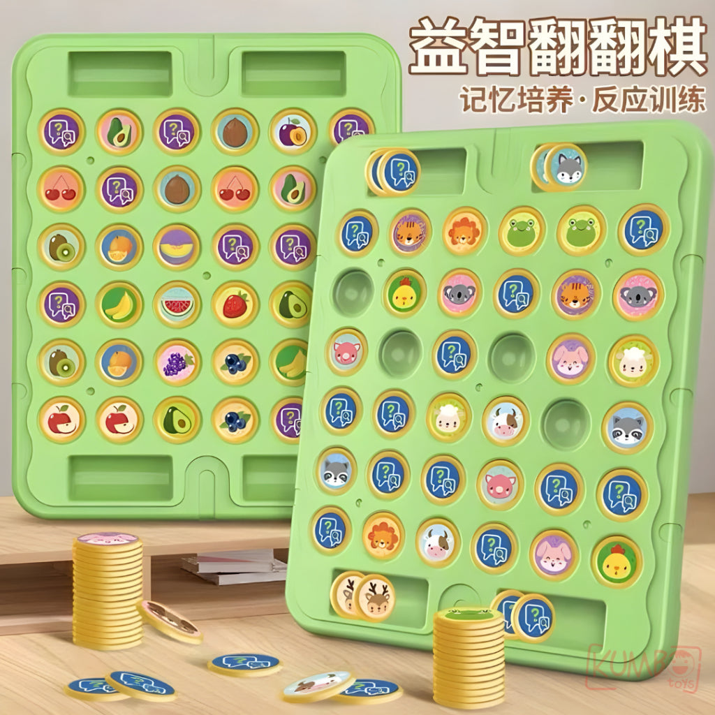 Mainan Edukasi Anak Flip Chess Game Board Menyamakan Gambar