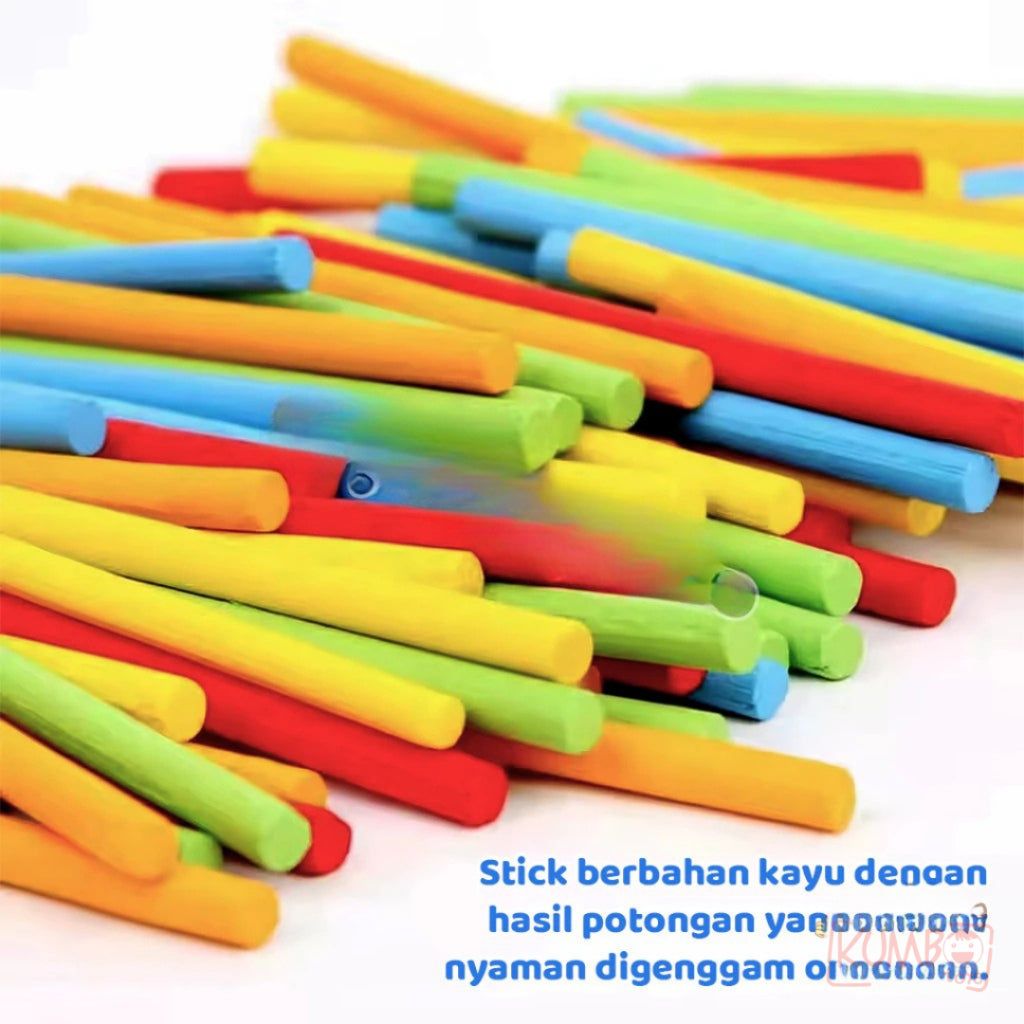 Mainan Edukasi Anak Counting Stick Sorting Warna Berhitung Stik