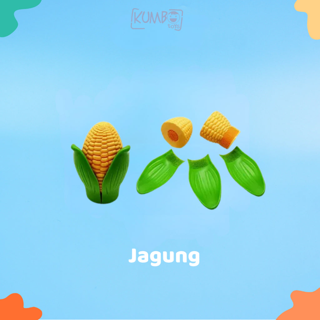 Mainan Edukasi Anak Pretend Play Potong Kupas Makanan Buah dan Sayur