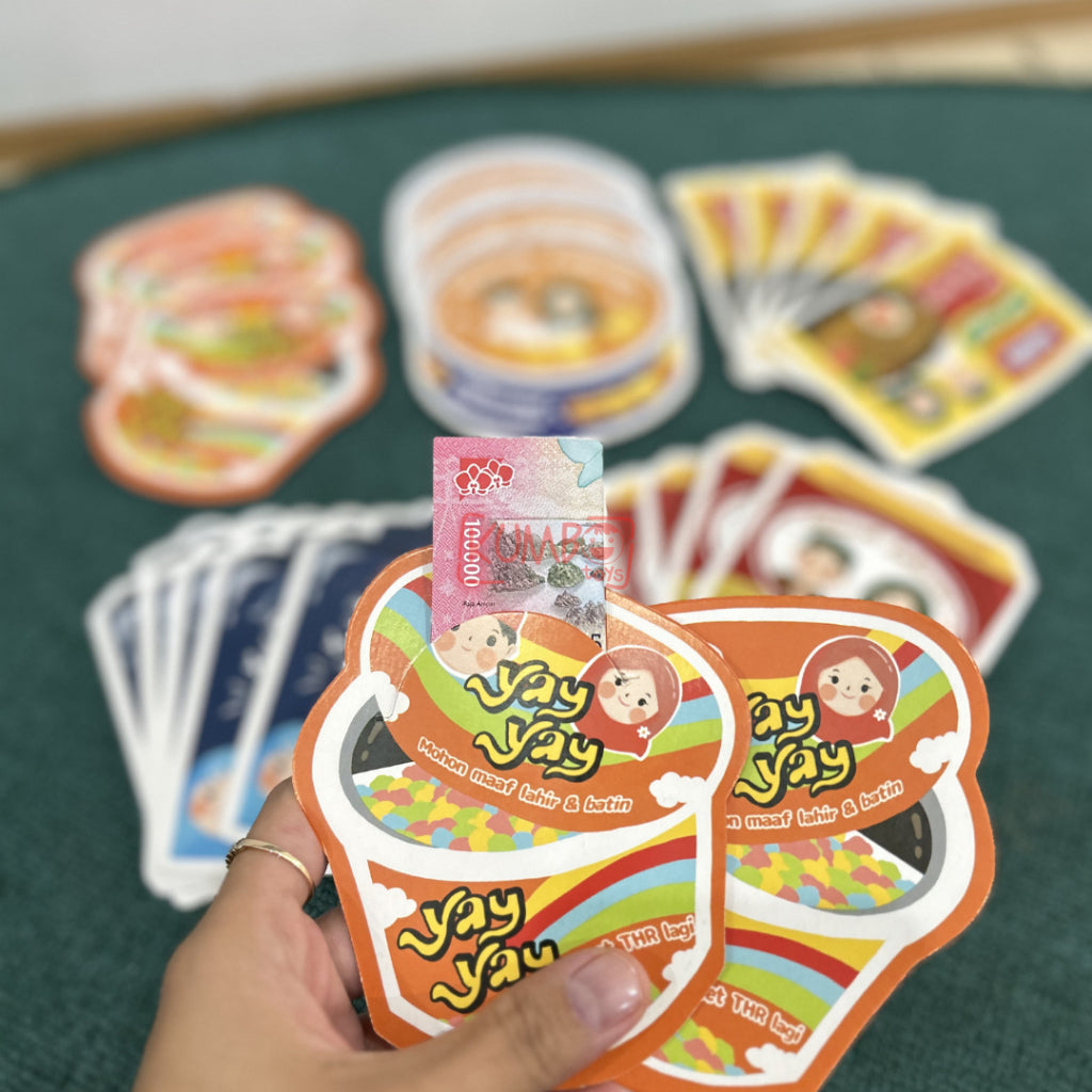 Amplop Lebaran Karakter Lucu Snack 3D