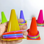Mainan Edukasi Anak Lempar Cincin Kerucut Warna Cerah Cone Mini