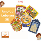 Amplop Lebaran Karakter Lucu Snack 3D