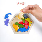 Mainan Puzzle Kayu 3D Animal Mencocokan Bentuk