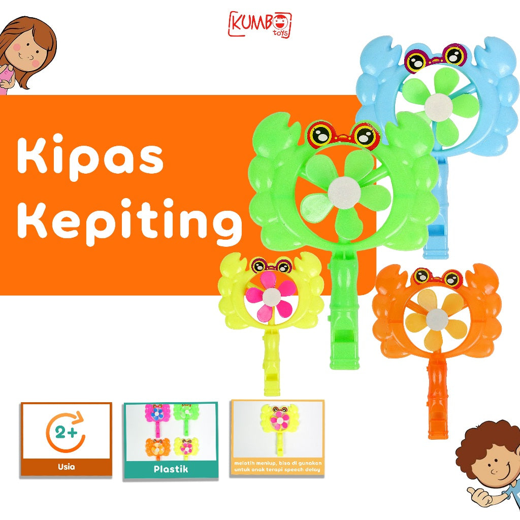 Mainan Edukasi Anak Melatih Speech Delay Kepiting Baling Peluit