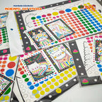Mainan Edukasi Menempel Sticker / Label Dot Karakter Bergambar Mewarnai Anak