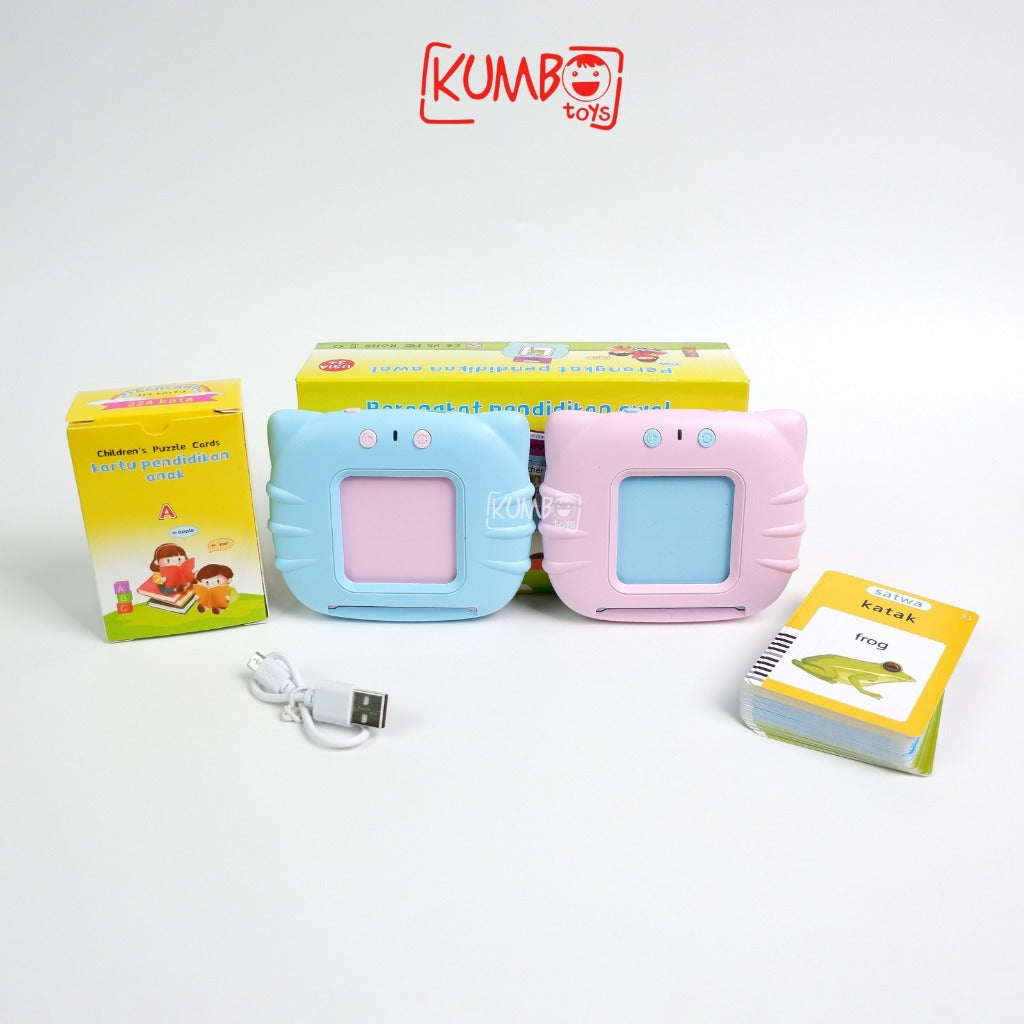 Mainan Edukasi Flash Card Learning Sound Kartu Pendidikan Anak Early Education Bilingual Device