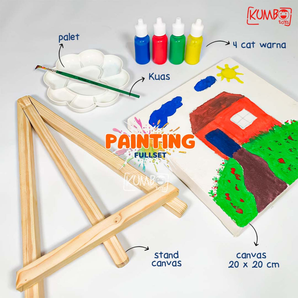 Mainan Edukasi Anak Melukis Painting Full Set