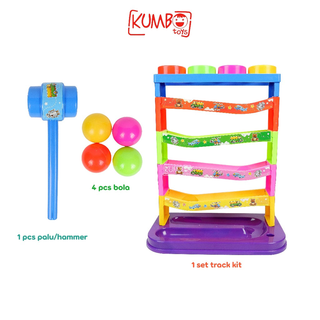 Mainan Edukasi Anak Pukul Bola Seluncur Pound A Ball