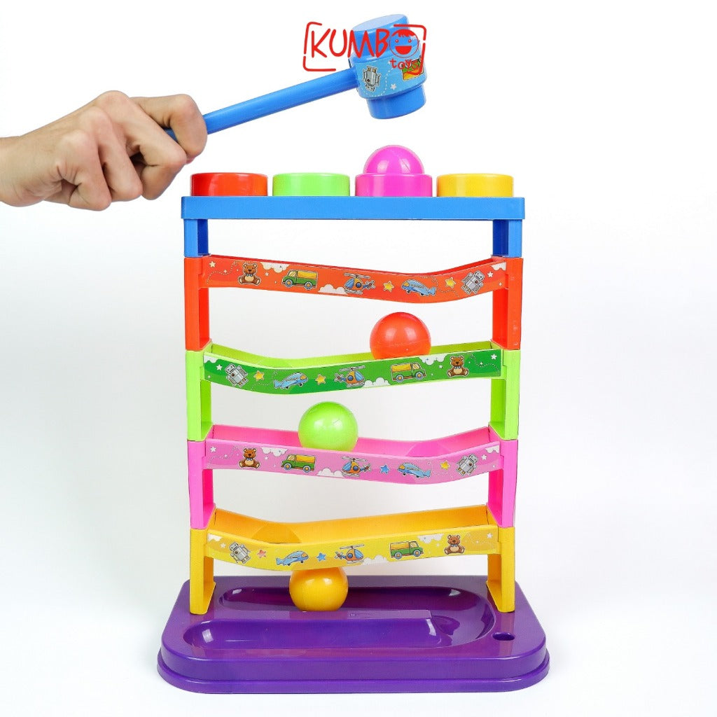 Mainan Edukasi Anak Pukul Bola Seluncur Pound A Ball