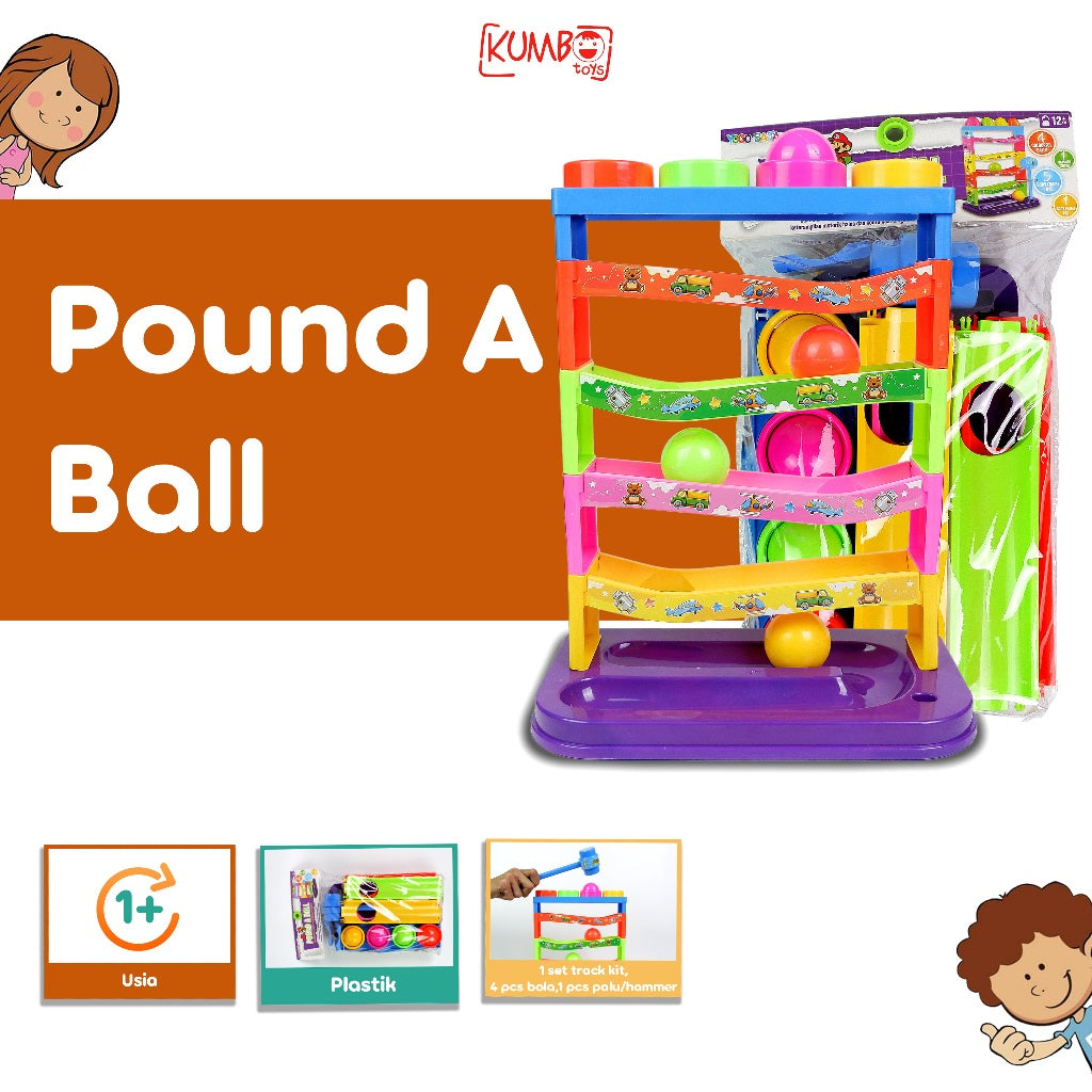 Mainan Edukasi Anak Pukul Bola Seluncur Pound A Ball