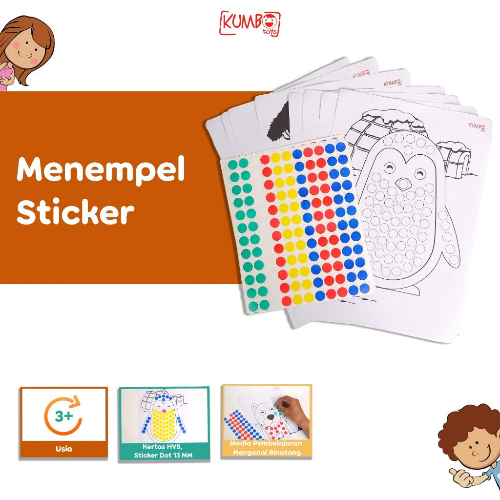 Mainan Edukasi Paket Menempel Dot Sticker/Label