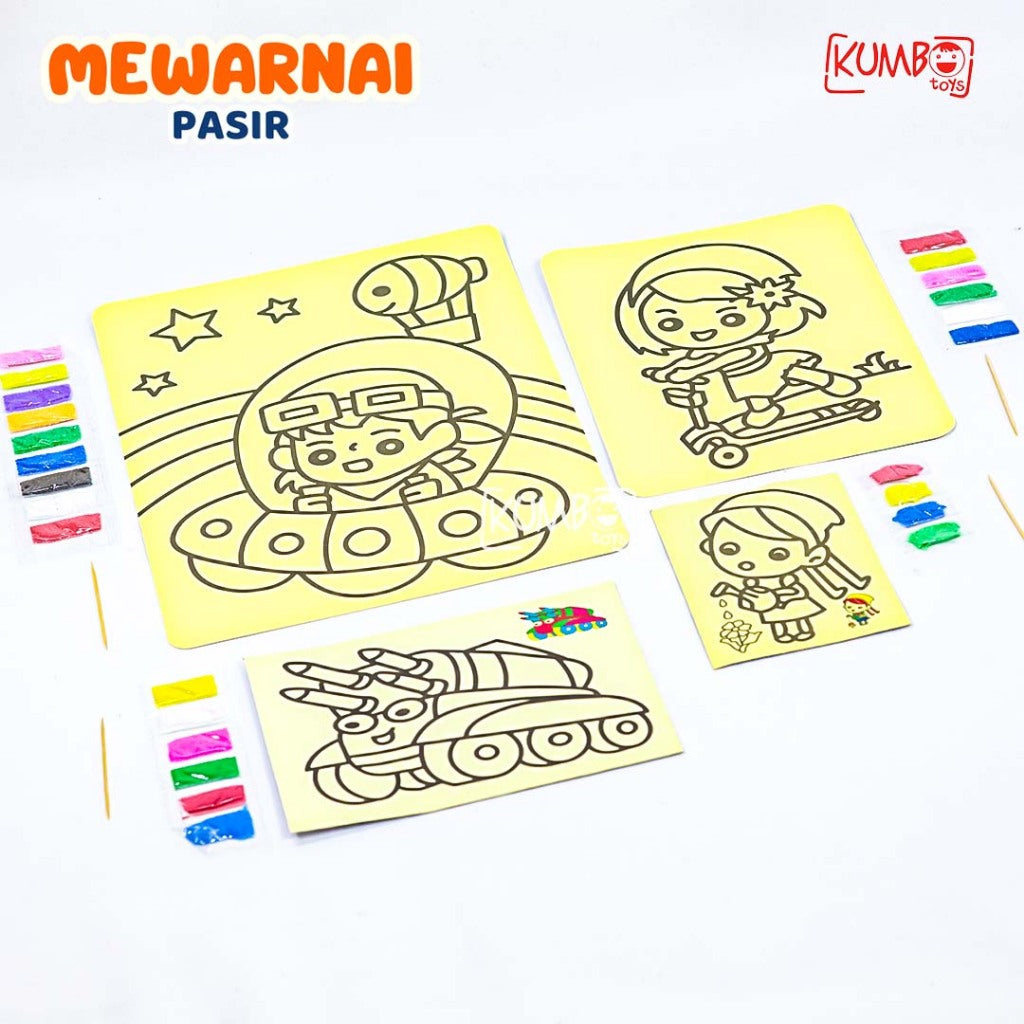 Mainan Edukasi Mewarnai Pasir