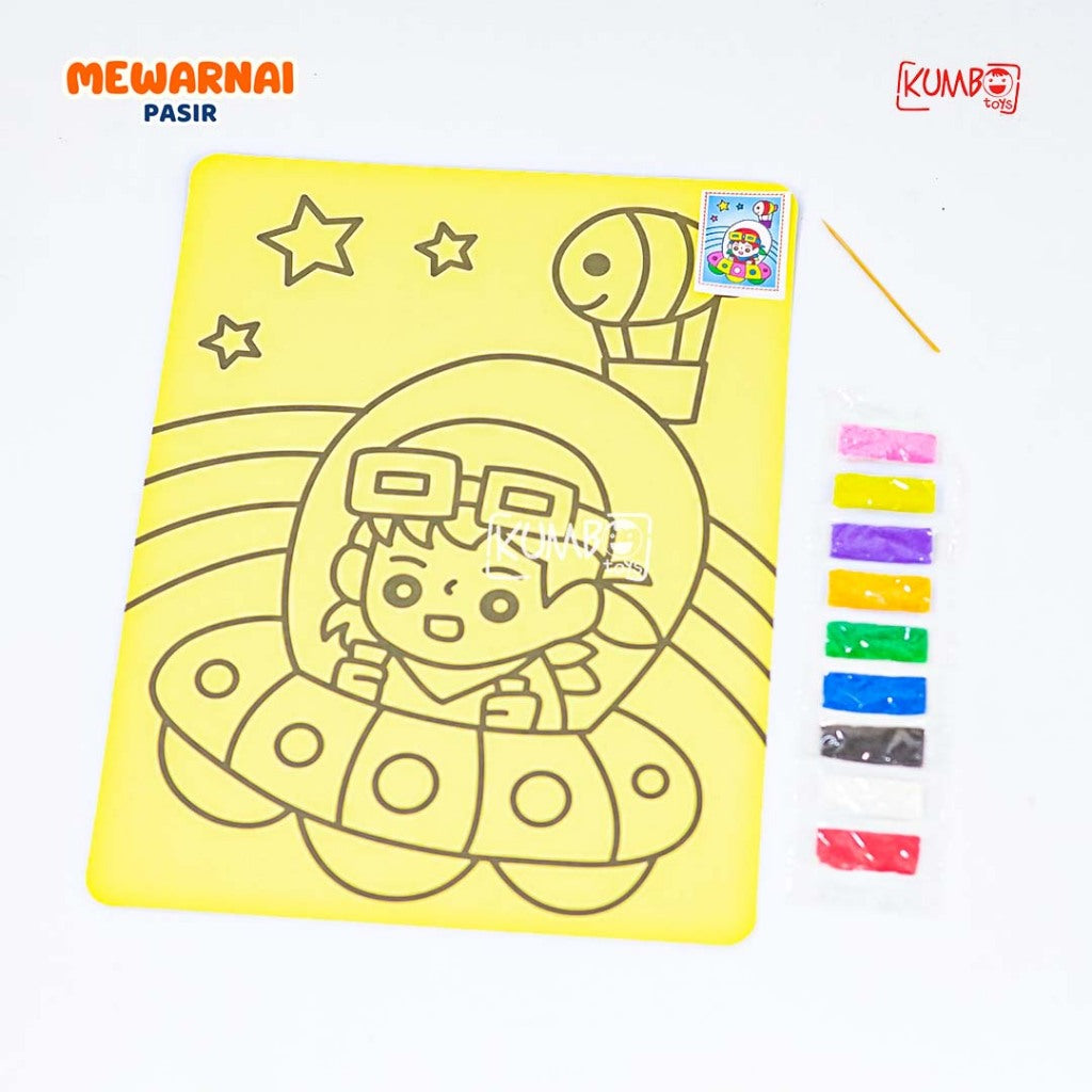 Mainan Edukasi Mewarnai Pasir