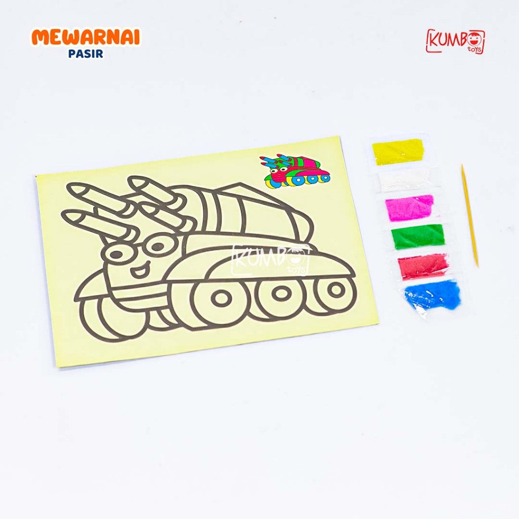 Mainan Edukasi Mewarnai Pasir