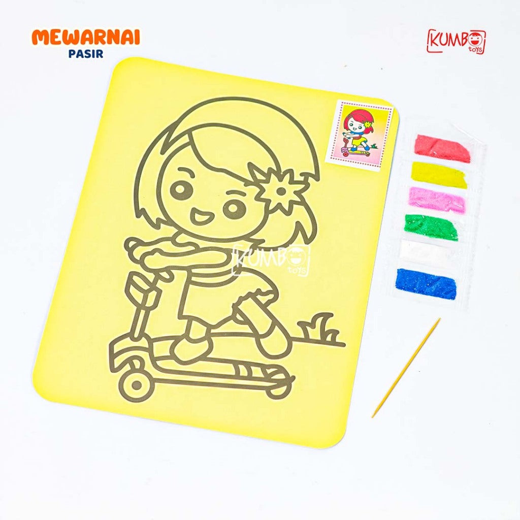 Mainan Edukasi Mewarnai Pasir