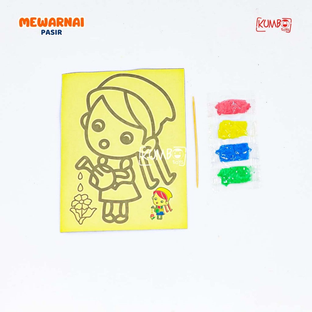 Mainan Edukasi Mewarnai Pasir