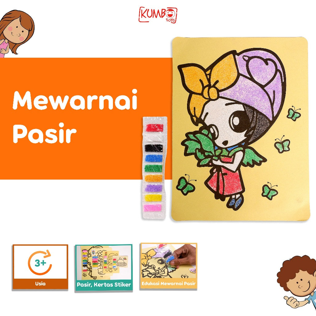 Mainan Edukasi Mewarnai Pasir