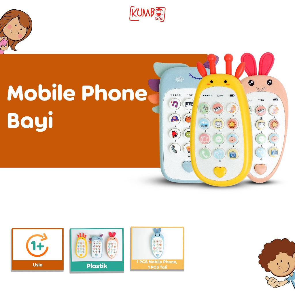 Mainan Edukasi Anak Puzzle Mobile Phone Mainan Musik Bayi
