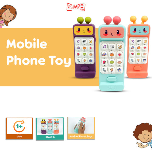 Mainan Edukasi Anak Mobile Phone Toy Mainan Telepon Bayi Music Phone Toy