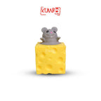 Mainan Anak Squishy Mouse Keju Karet Silikon/ Mainan Decompression Stress Pop Up Tikus