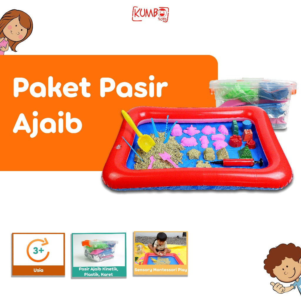 Paket Pasir Ajaib 1kg Magic Sand Sensory Montessori Play