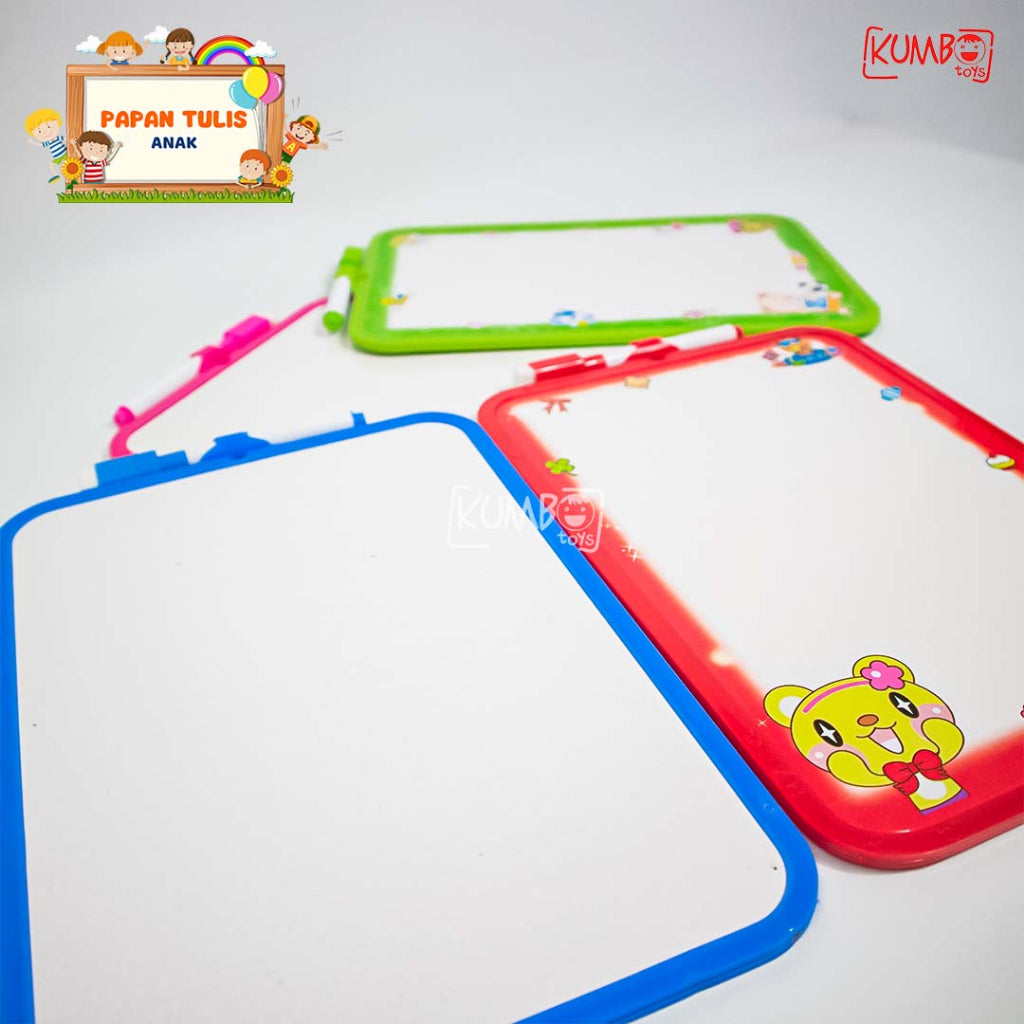 Mainan Edukasi Papan Tulis Kecil Anak Whiteboard Mini Wipe and Clean