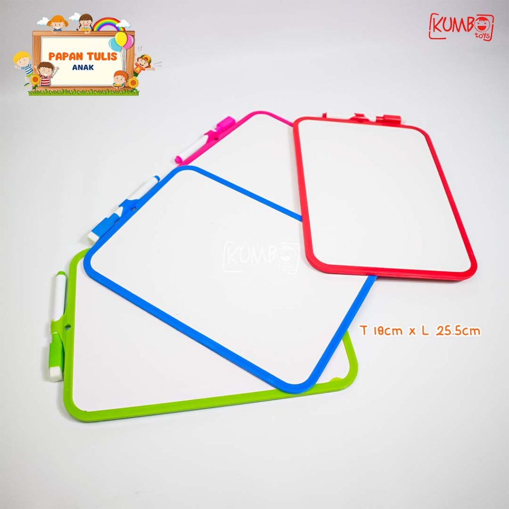 Mainan Edukasi Papan Tulis Kecil Anak Whiteboard Mini Wipe and Clean