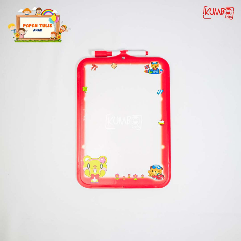 Mainan Edukasi Papan Tulis Kecil Anak Whiteboard Mini Wipe and Clean