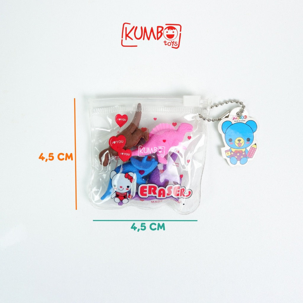 Penghapus Pensil Anak Bentuk Lucu 1 SET 4 PCS Penghapus Karakter