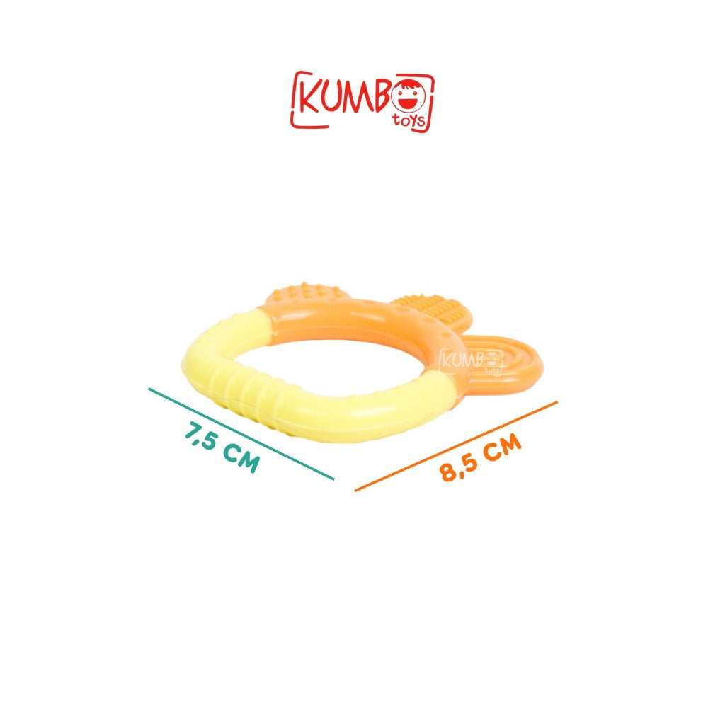 Mainan Gigitan Bayi Teether Pipih Lentur Buah Bahan silikon BPA Free