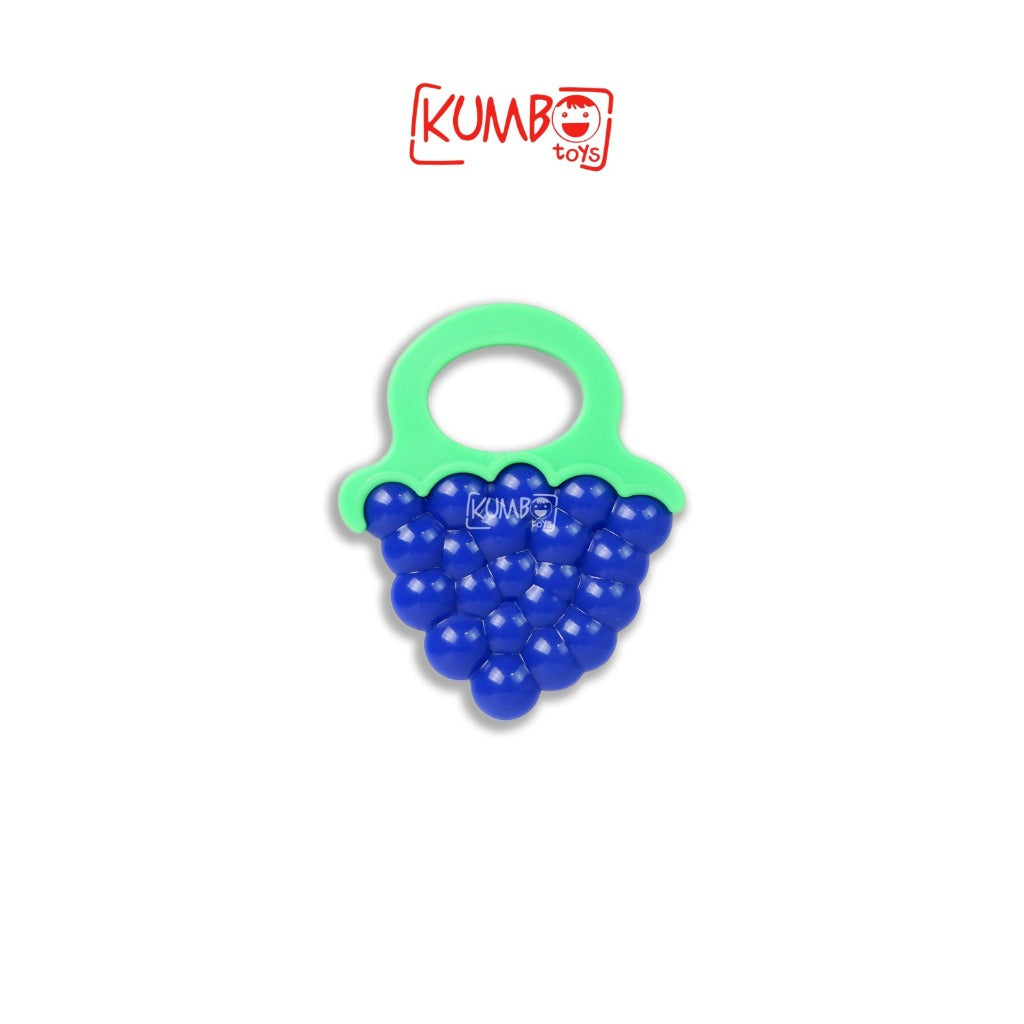 Mainan Gigitan Bayi Teether Pipih Lentur Buah Bahan silikon BPA Free