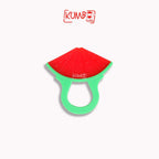 Mainan Gigitan Bayi Teether Pipih Lentur Buah Bahan silikon BPA Free