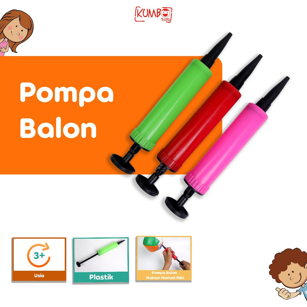 Pompa Balon Mainan Manual Mini