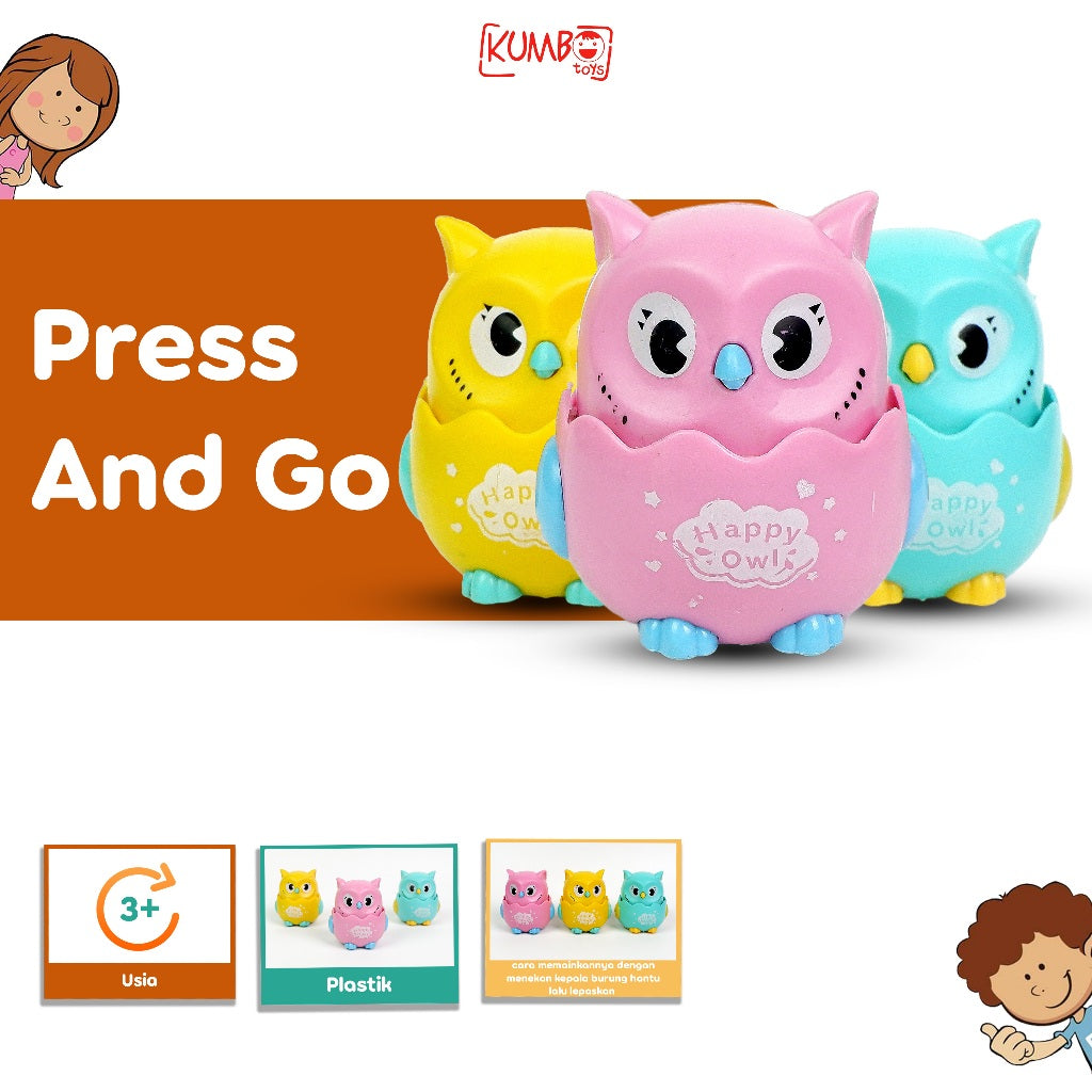 Mainan Bayi Press and Go Mainan Tekan dan Jalan
