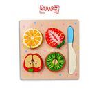 Mainan Edukasi Anak Pretend Play Wooden Mainan Potong Makanan Buah Sayur Kayu