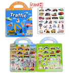 Mainan Edukasi Anak Reusable Sticker Book Theme Edukasi Buku Stiker Anak
